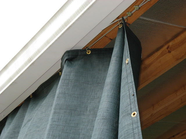 HorseFlyNet Heavy-Duty Vinyl-Coated Mesh Barn Curtain & Fly Screen – Green