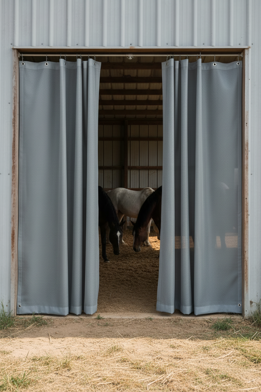 Gray Barn Curtain - Straight Panels No Tie-backs